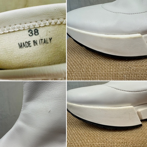 Auth Maison Margiela White High Top Leather Platform MM 6 Sneakers,38, ITALY - Picture 10 of 10